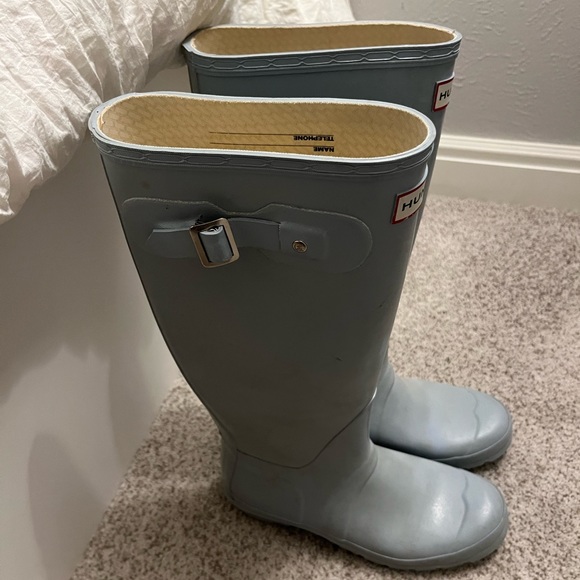 Light Blue Hunter Rain Boots - Picture 4 of 5